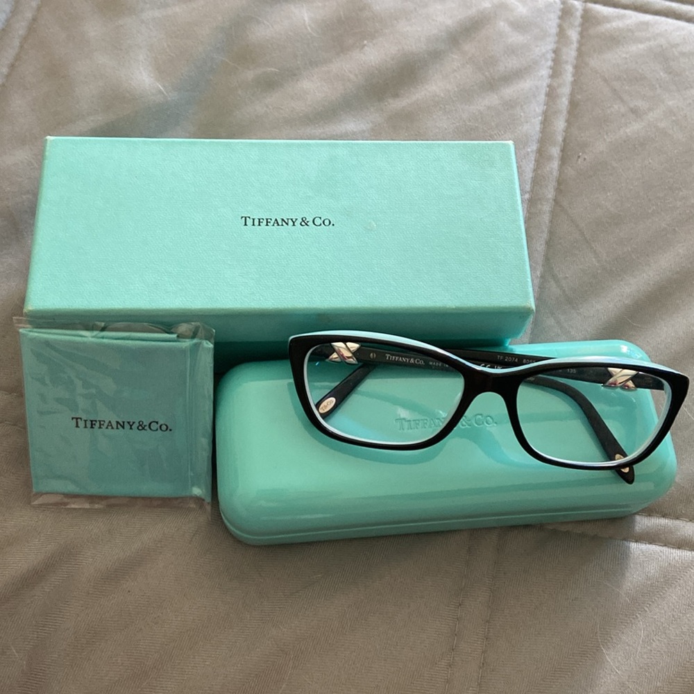 Tiffany & Co. Black and Blue Rectangular Glasses FRAME ONLY TF 2074 8055